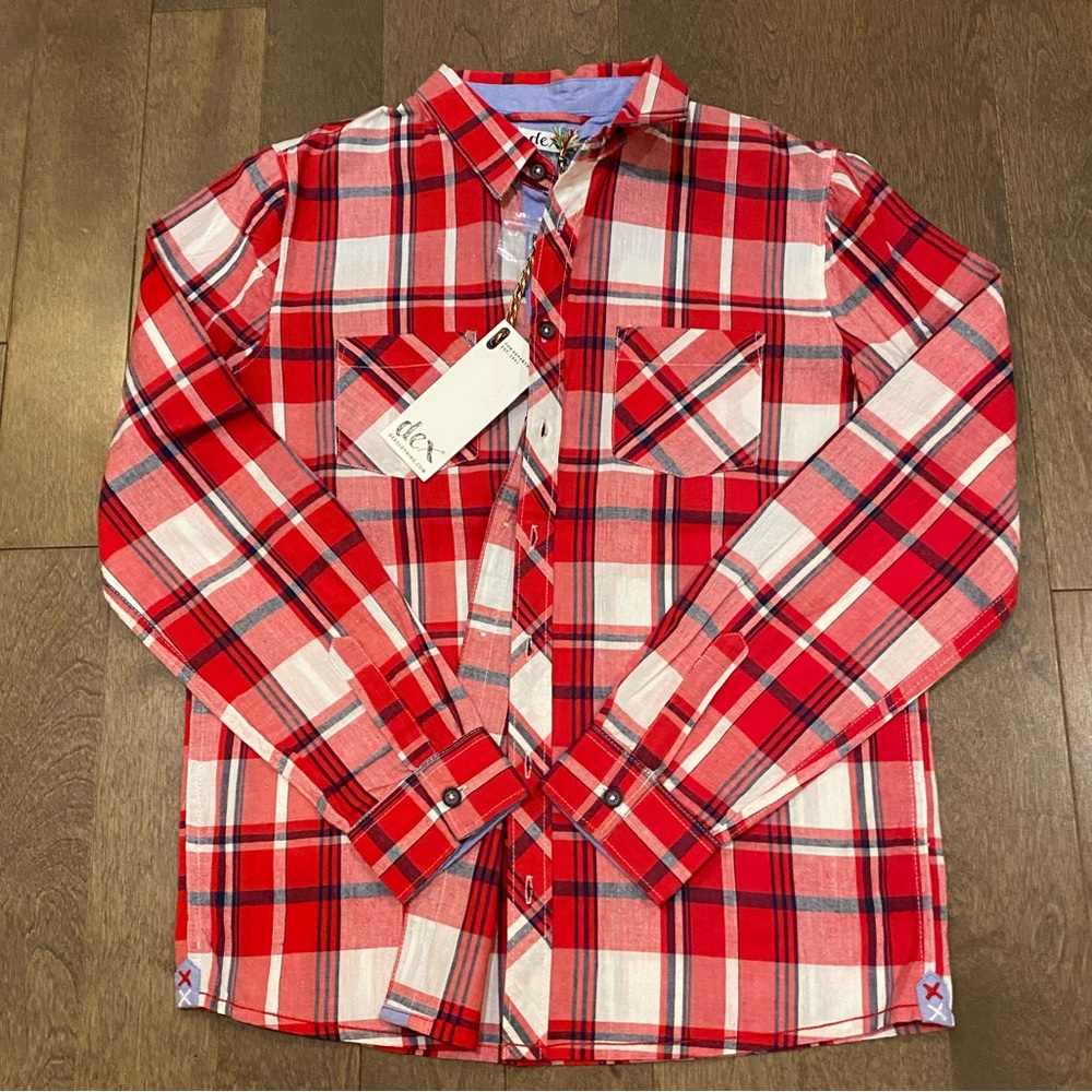 Plaid button down shirt